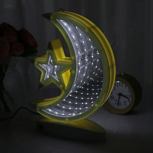 3 D LED Infinity Mirror Table Lamp Battery Lamps Star Lights £25.75