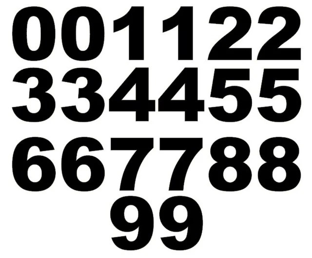 CUSTOM NUMBER SET Text Vinyl Sticker Decal Mailbox House 20pcs Choose