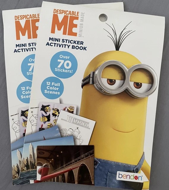 DESPICABLE ME MINION Made Mini Sticker Activity Book Set Of 2 Books NEW