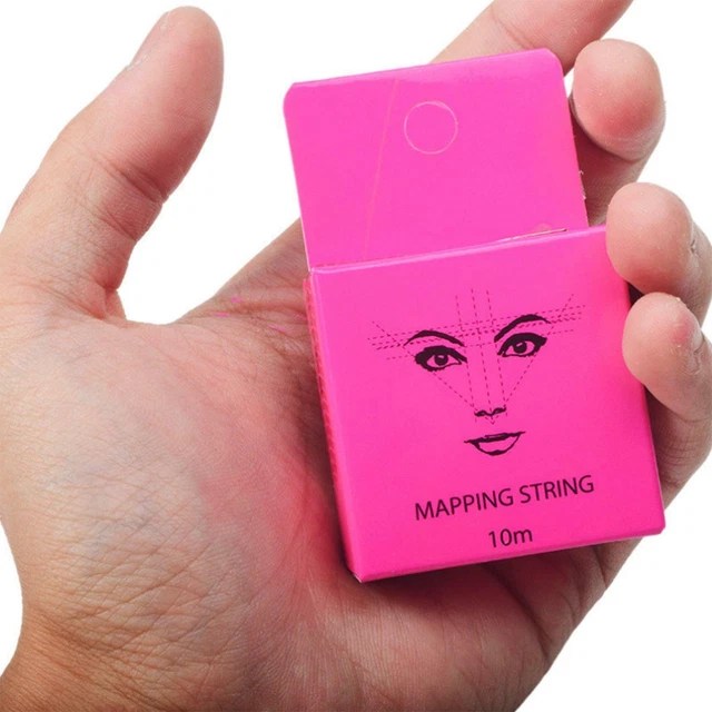 PREINKED MAPPING STRING Measuring Tool Eyebrow Marker Pink for