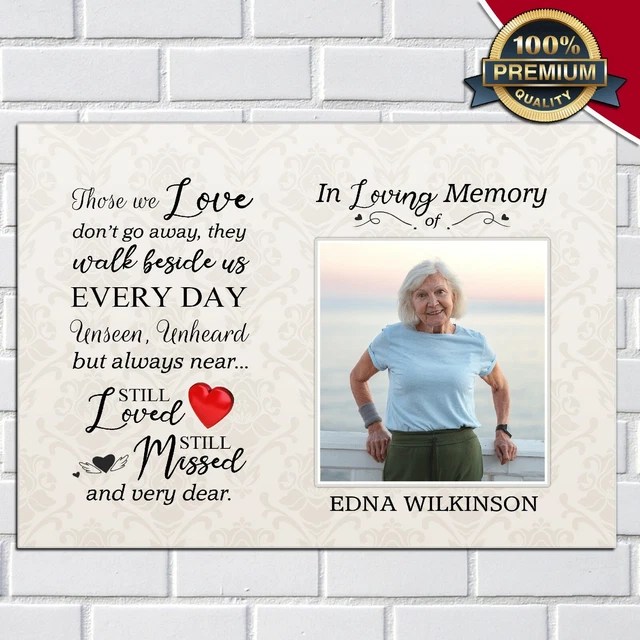 PERSONALISED IN LOVING Memory Memorial Poster Banner N217 Funeral Wake