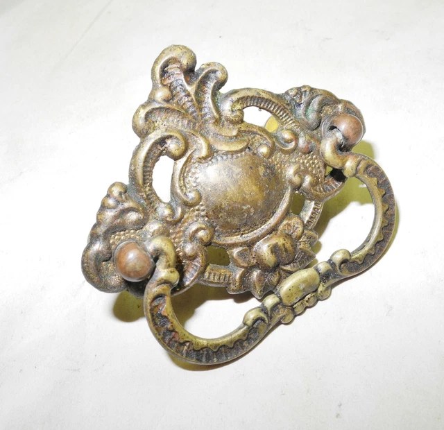 VINTAGE SINGER TREADLE Sewing Machine Drawer Pull, Solid Cast Brass
