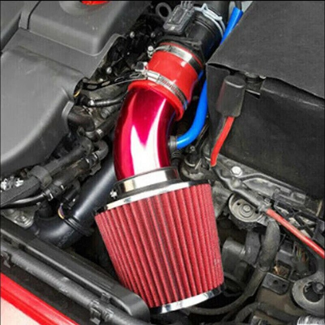 RED CAR COLD Air Intake Filter Induction Kit Pipe Power Flow Hose