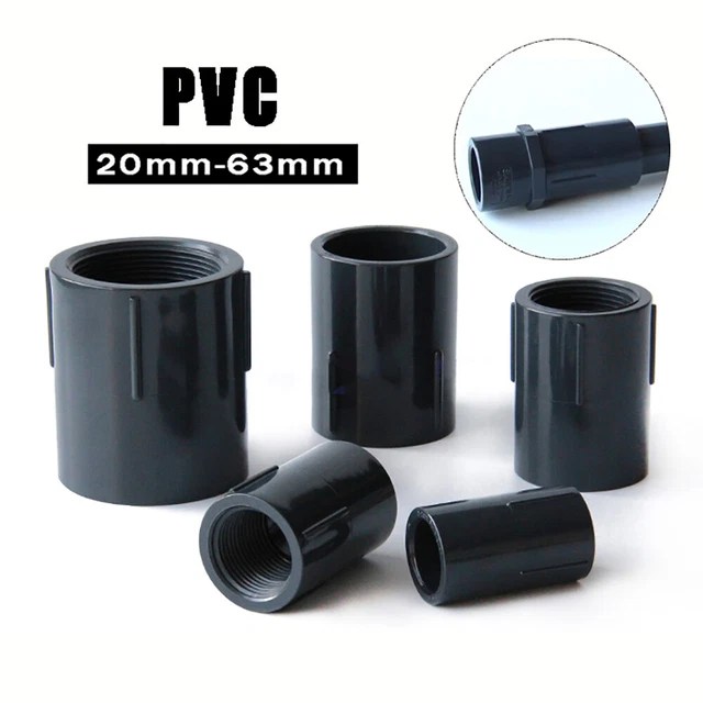 PVC FEMALE THREAD Coupling Threaded Socket Straight Connector Pipe