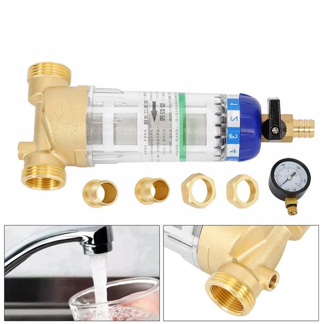SEDIMENT WATER FILTER Reusable Spin Down Mesh System Hot Water Purifier