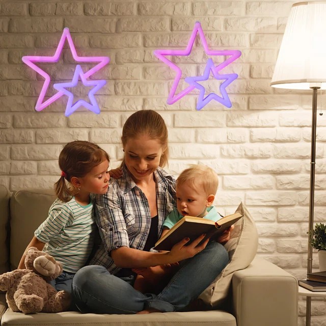 2 COUNT ROOM Decor Neon Signs for Aesthetic Cute Light Lamp £29.35