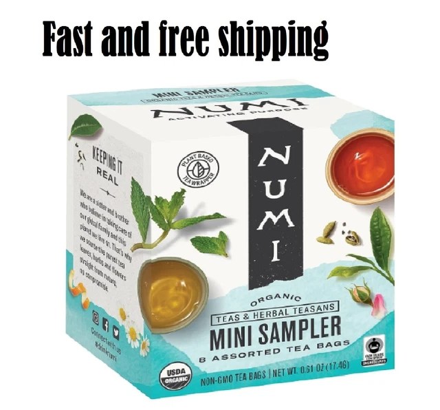 ORGANIC TEA MINI Sampler Variety Pack, 8 Count Box, Assorted Black Tea