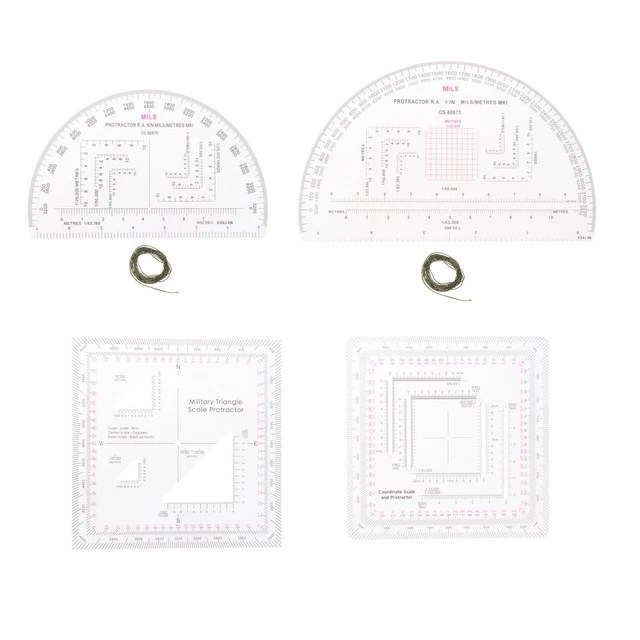 LAND NAVIGATION PROTRACTOR Map Reading Protractor for Architecture