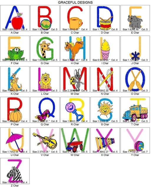 5,900+/ ALPHABET FONT Brother Embroidery Machine Design Collection Pes