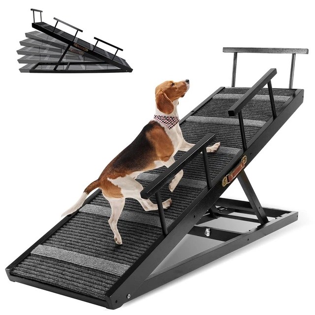 SLSY RAMPS DOG Ramp for Beds With Non Slip Carpet Surface Ramp 6 Gear