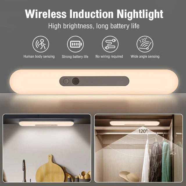 STRIP LIGHT LED PIR Motion Sensor USB Rechargeable