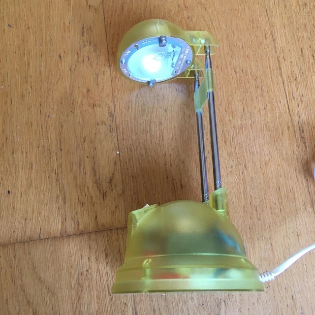 IKEA DESK LAMP Halogen Extending Telescopic Rare Translucent Casing Yellow Retro £24.99