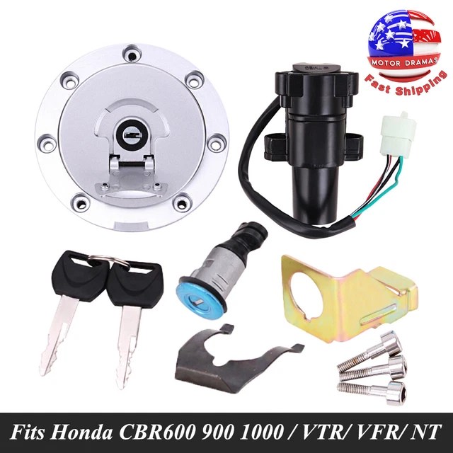 IGNITION SWITCH FUEL Gas Cap Seat Lock Key Set For Honda CBR600F4/F4i