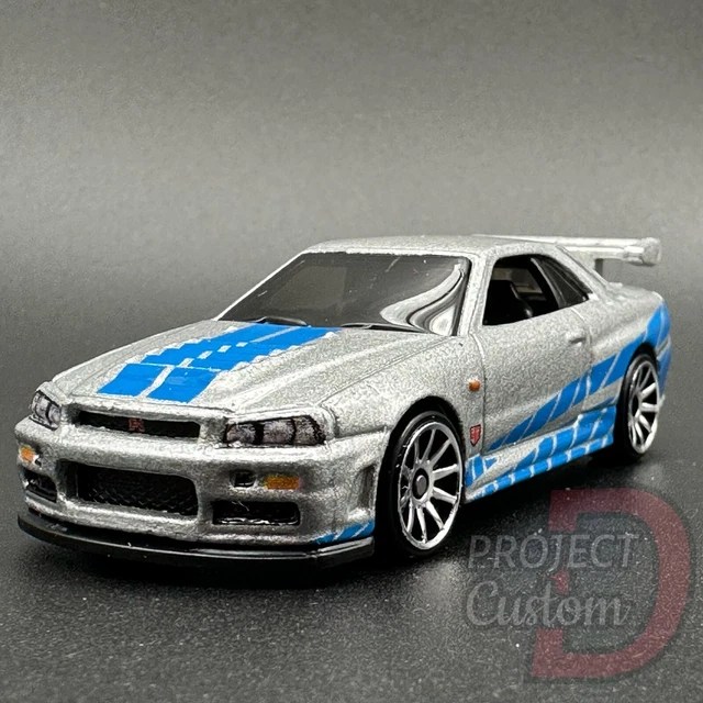 HOT WHEELS NISSAN Skyline GTR R34 Silver Fast & Furious Diecast 2023
