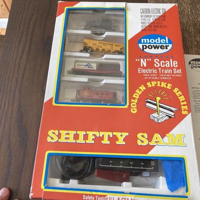 MODEL POWER SHIFTY Sam Train Set Nscale Model Railroad w/box read note