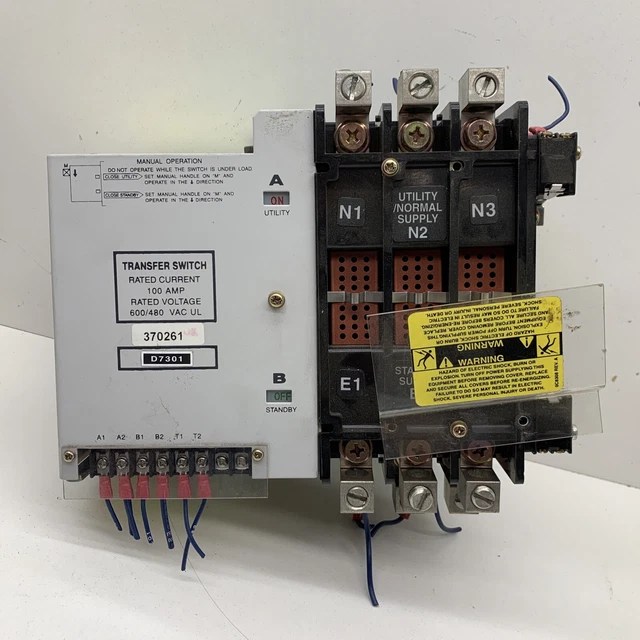 GENERAC 100A 3POLE Transfer Switch Inner Contactor Assembly 600/480VAC