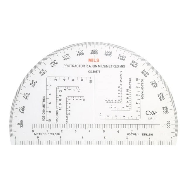 LAND NAVIGATION PROTRACTOR Map Protractor Coordinate Scale Map Reading