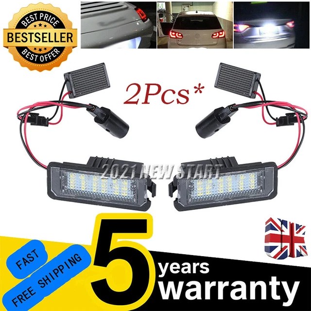 2X LED NUMBER License Plate Light Lamp For VW GOLF MK4 MK5 MK6 MK7 Seat