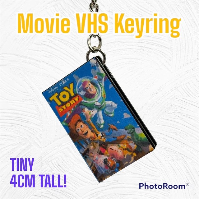 TOY STORY RETRO Mini VHS Video Box Keychain Miniature Collectible £4.