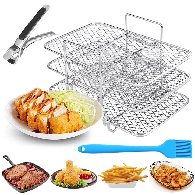 AIR FRYER RACK Compatible with Ninja Foodi Dual Air Fryer 3Layer LoNtF