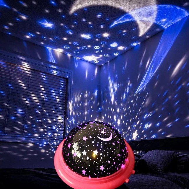 ROTATING LED LIGHT Projector Kids Baby Sky Night Mood Xmas Star Moon ψь