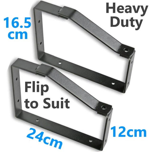 2X HEAVY DUTY Lockable Wall Ladder Rack Brackets Hangers Hooks Secure