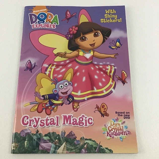 DORA THE EXPLORER Coloring Activity Book Stickers Crystal Magic