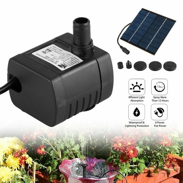SOLAR WATER PANEL Power Fountain Pump Kit Pool Garden Pond Watering