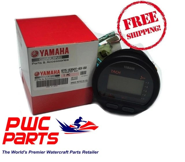 YAMAHA OEM MULTIFUNCTION Gauge Tachometer Tach Outboards NEW 6Y58350T
