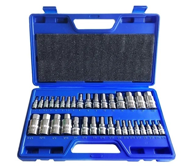 MASTER HEX BIT Socket Set Allen Wrench Bit Kit Hex Key for Ratchet