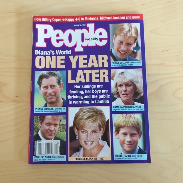 PEOPLE MAGAZINE AUGUST 31 1998 Princess Diana Hillary Clinton Regina