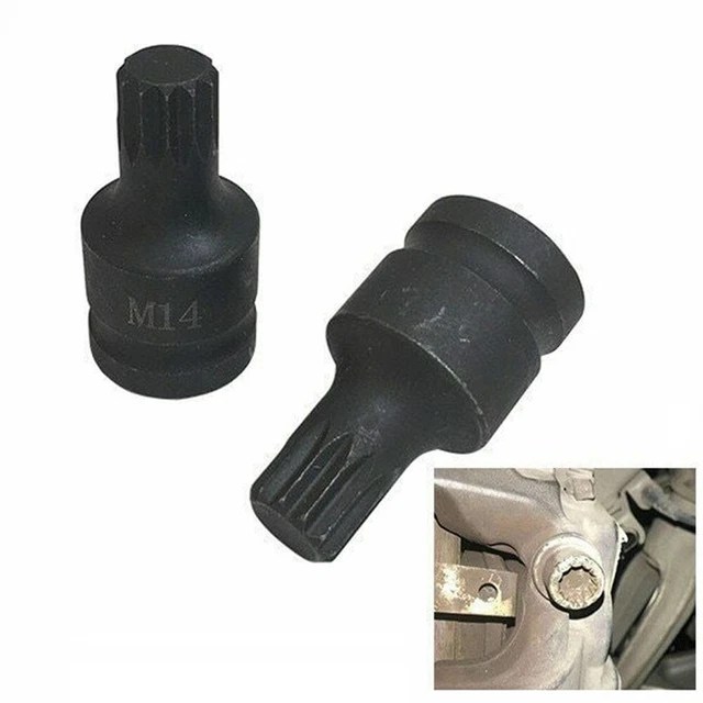 EASY TO USE Brake Pad Screw Disassembly Tool with M14 Triple Square XZN