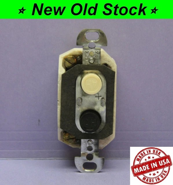 VINTAGE PUSH BUTTON Light Switch, SinglePole ON/OFF ArrowH&H NEW