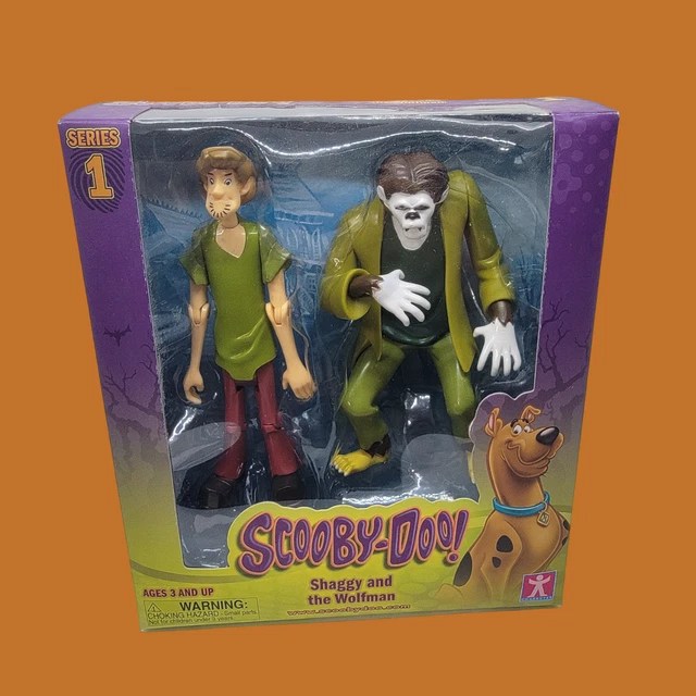 SCOOBY DOO SHAGGY and The Wolfman Action Figures Series 1 Zoinks New £