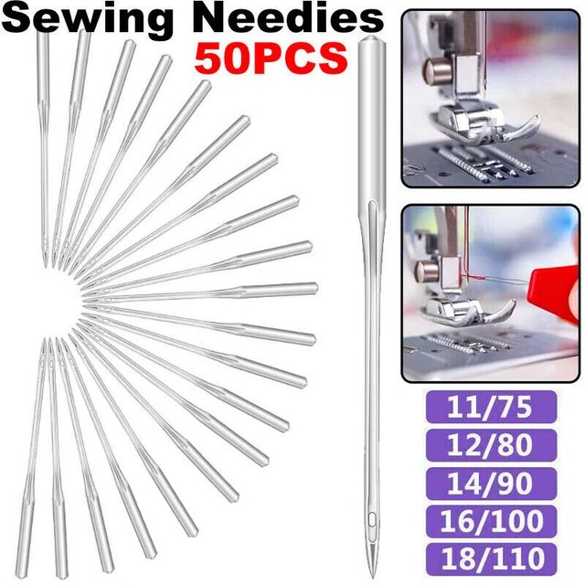 50PCS/SET UNIVERSAL SEWING Machine Needles For Singer Brother Toyota