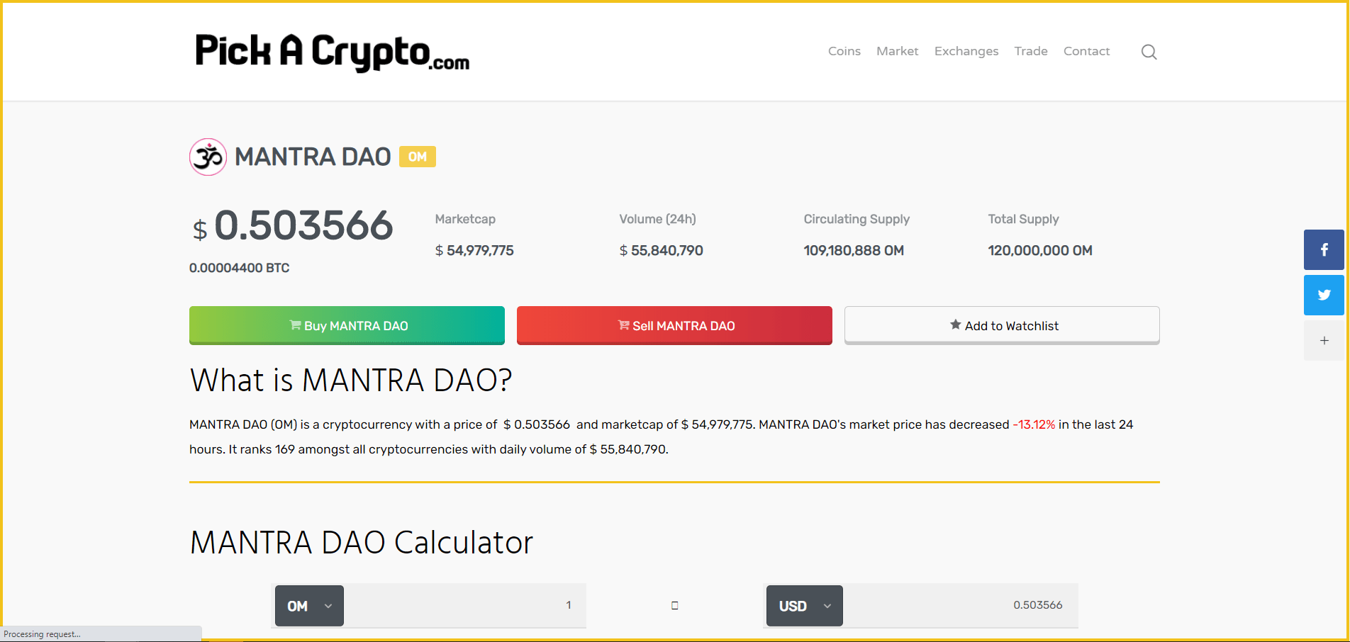 Mantra DAO (OM) Price Prediction 2020 Future OM Price