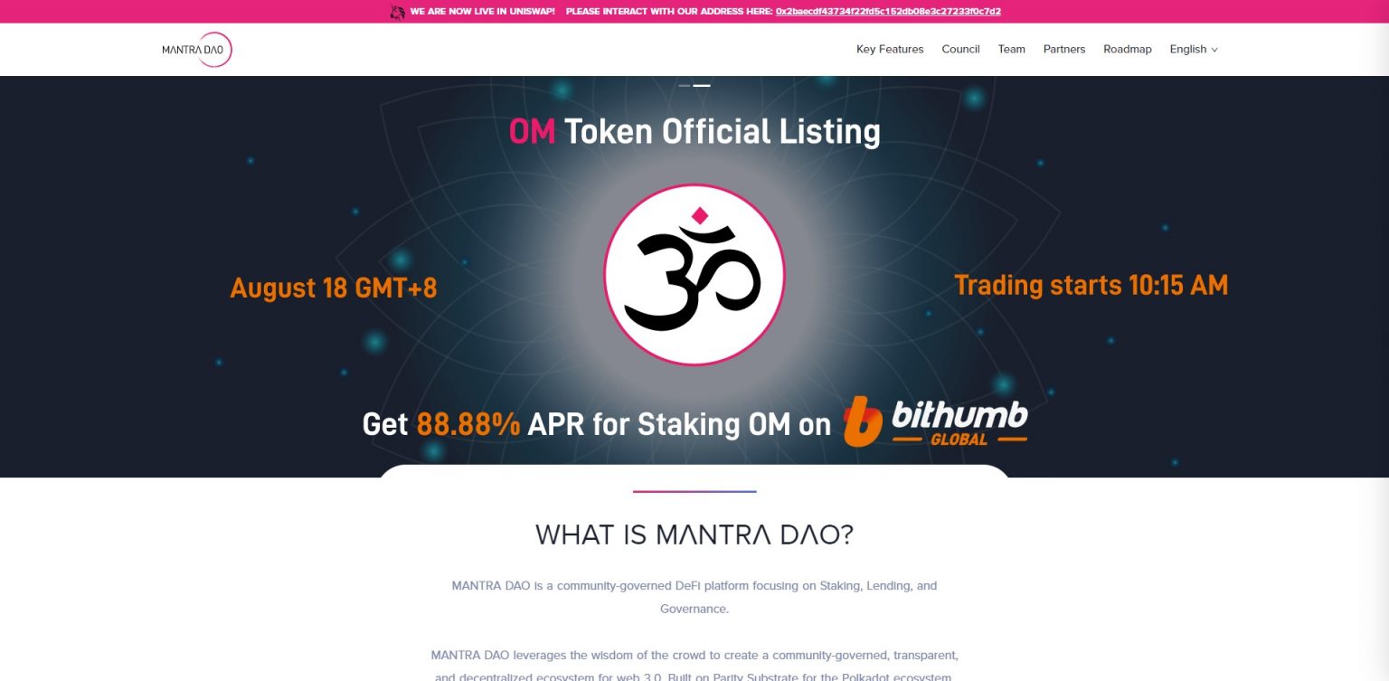 Mantra DAO (OM) Price Prediction 2020 Future OM Price