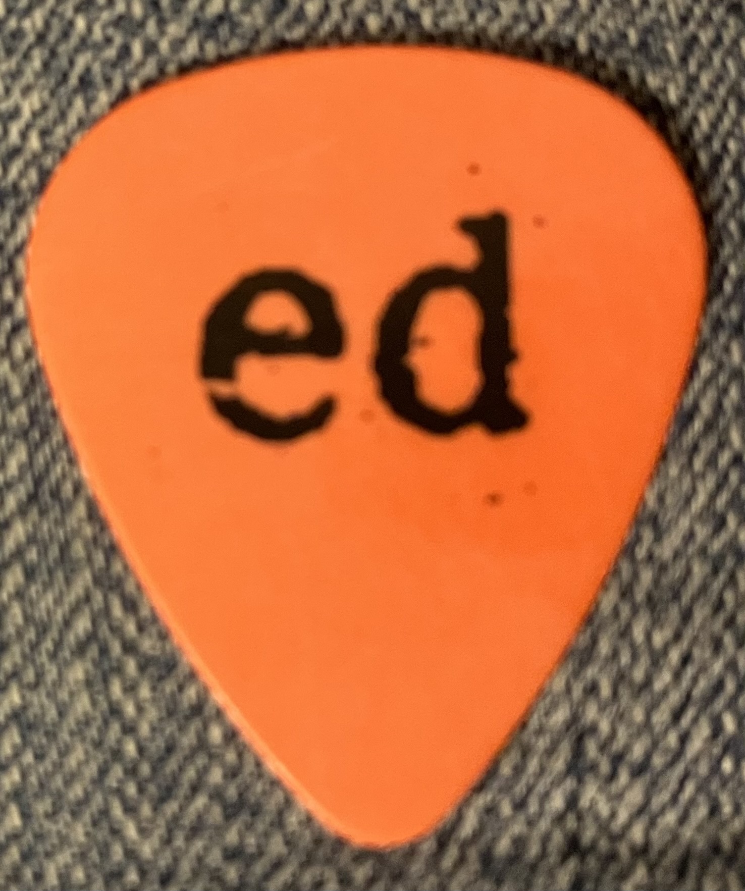Pearl Jam Guitar Pick from Eddie Vedder “ED” older stageused Pickbay
