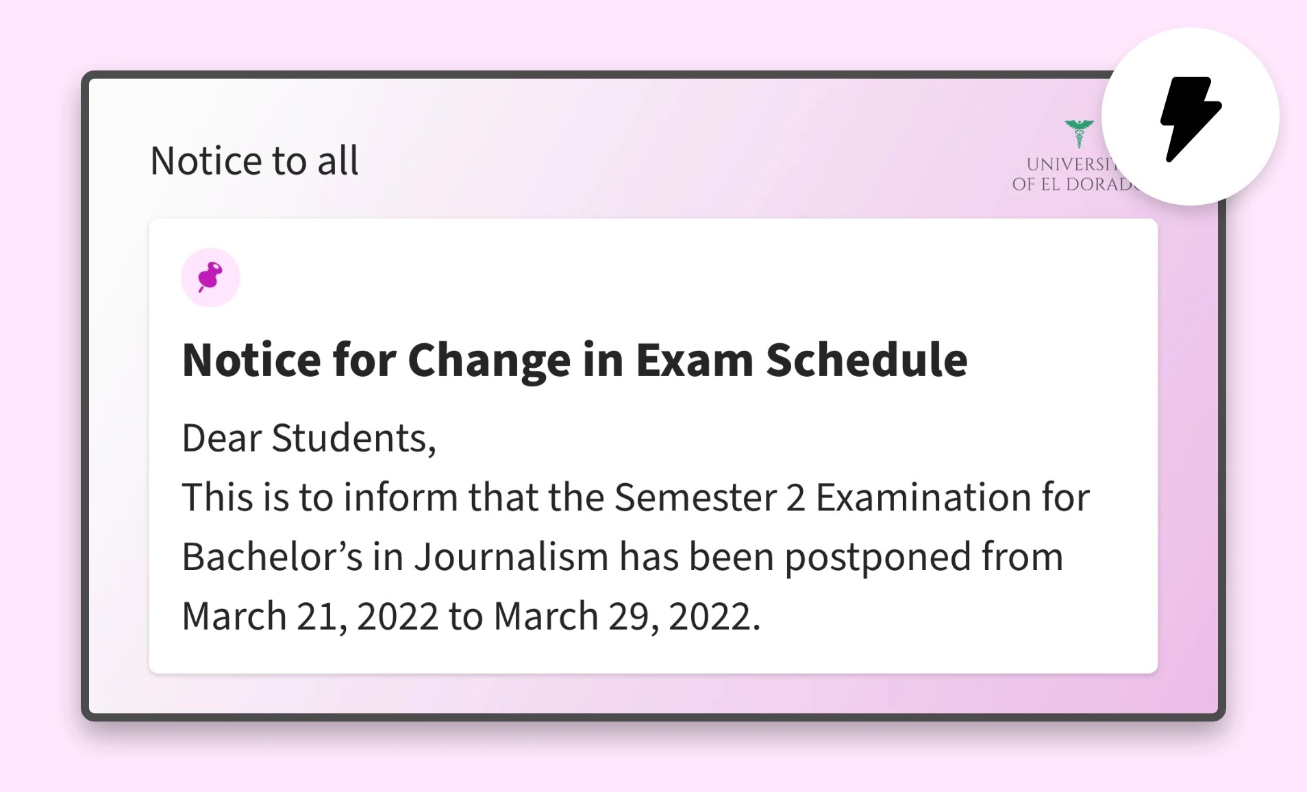 Digital Bulletin Board App Show Notices on Digital Signage