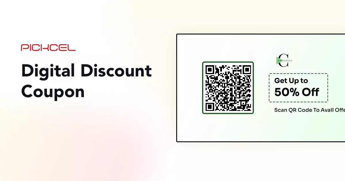 Digital Discount Coupon on Signage Display Pickcel