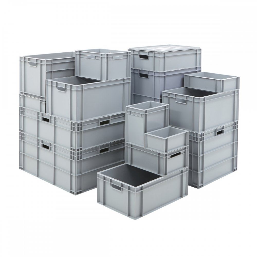 The Euro Containers stack securely with straight walls and are Strong