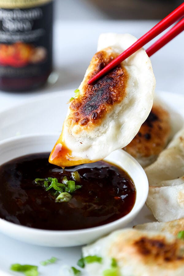 Shrimp Gyoza (PanFried Dumplings) Pickled Plum Food And Drinks