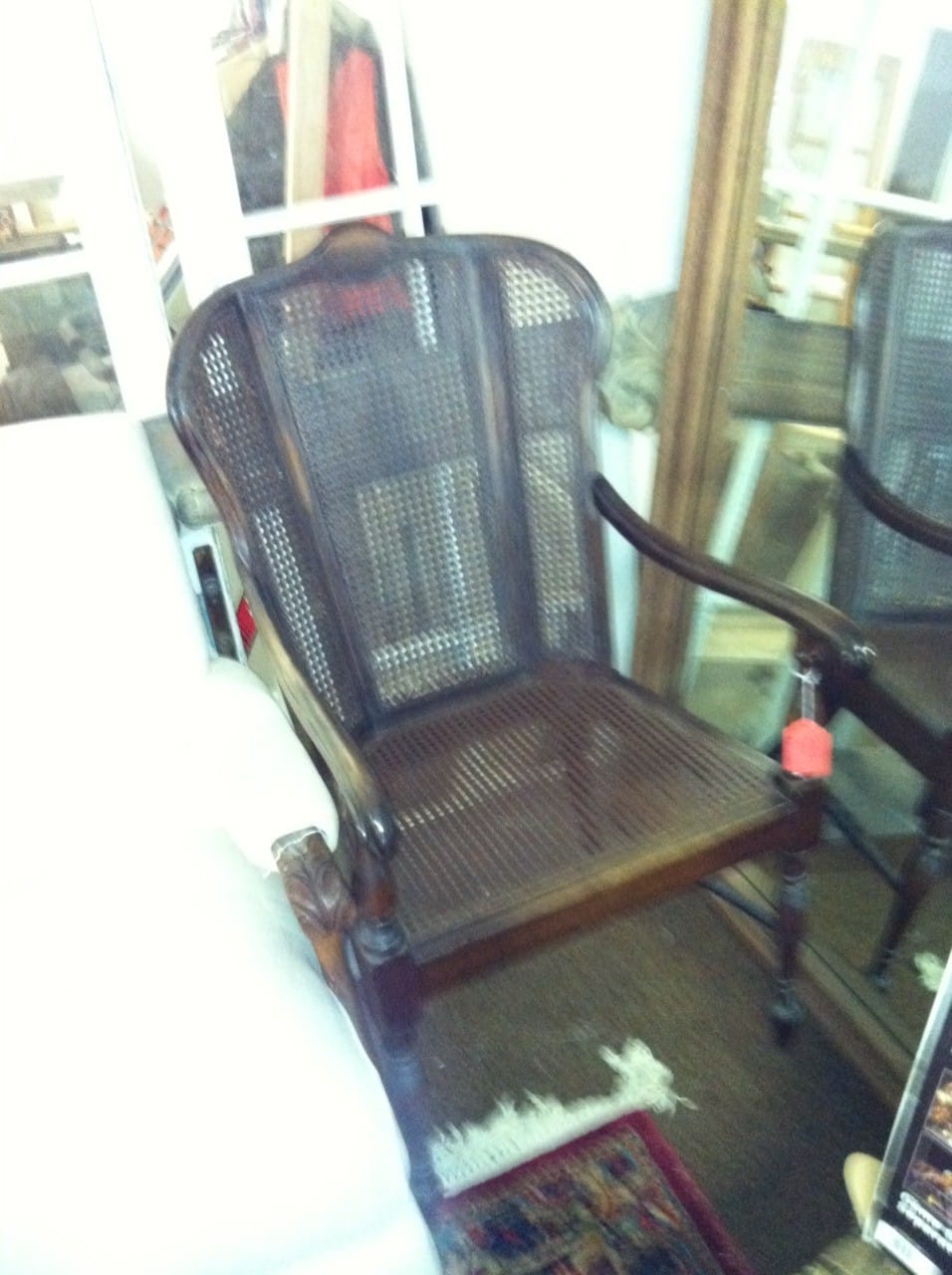 Coastal White Cane Chair Revival [before & after] Picklee