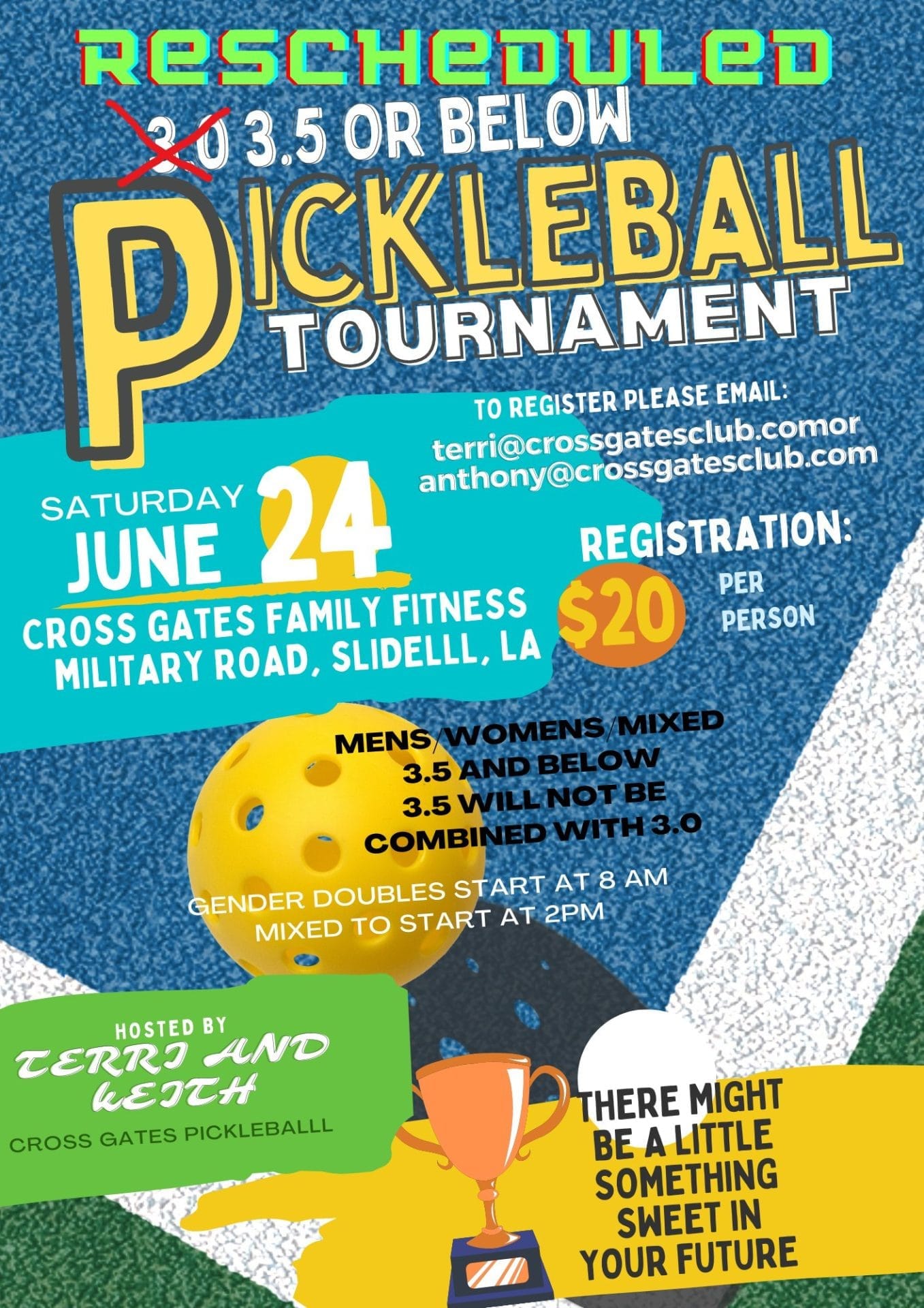 3.5 or Below Pickleball Tournament Cross Gates Slidell