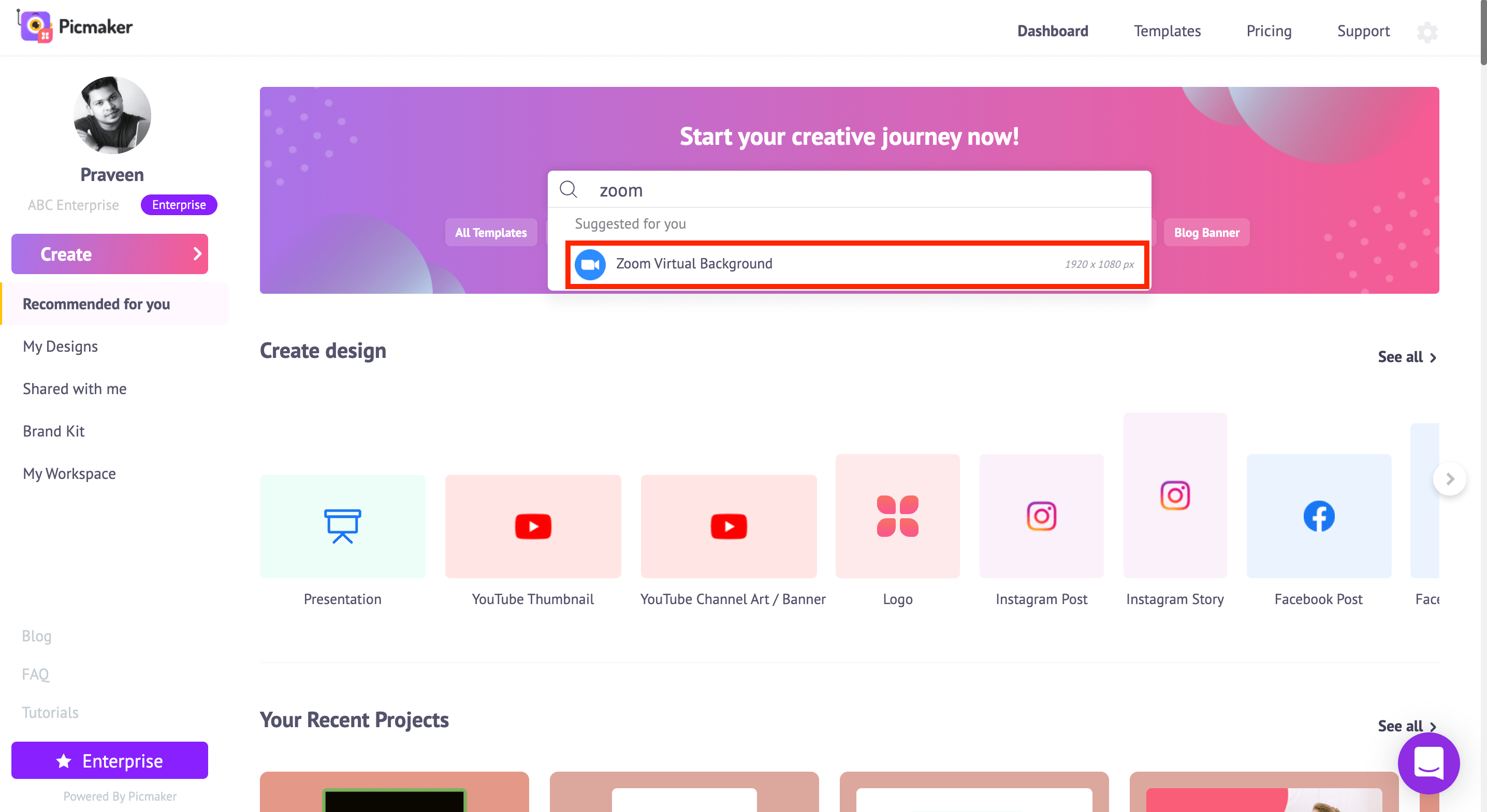 How to Design Zoom Virtual Background? Picmaker tutorials