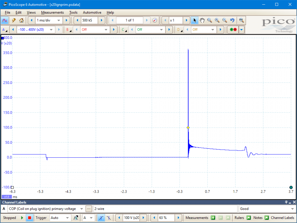 Coilonplug (2wire) primary voltage
