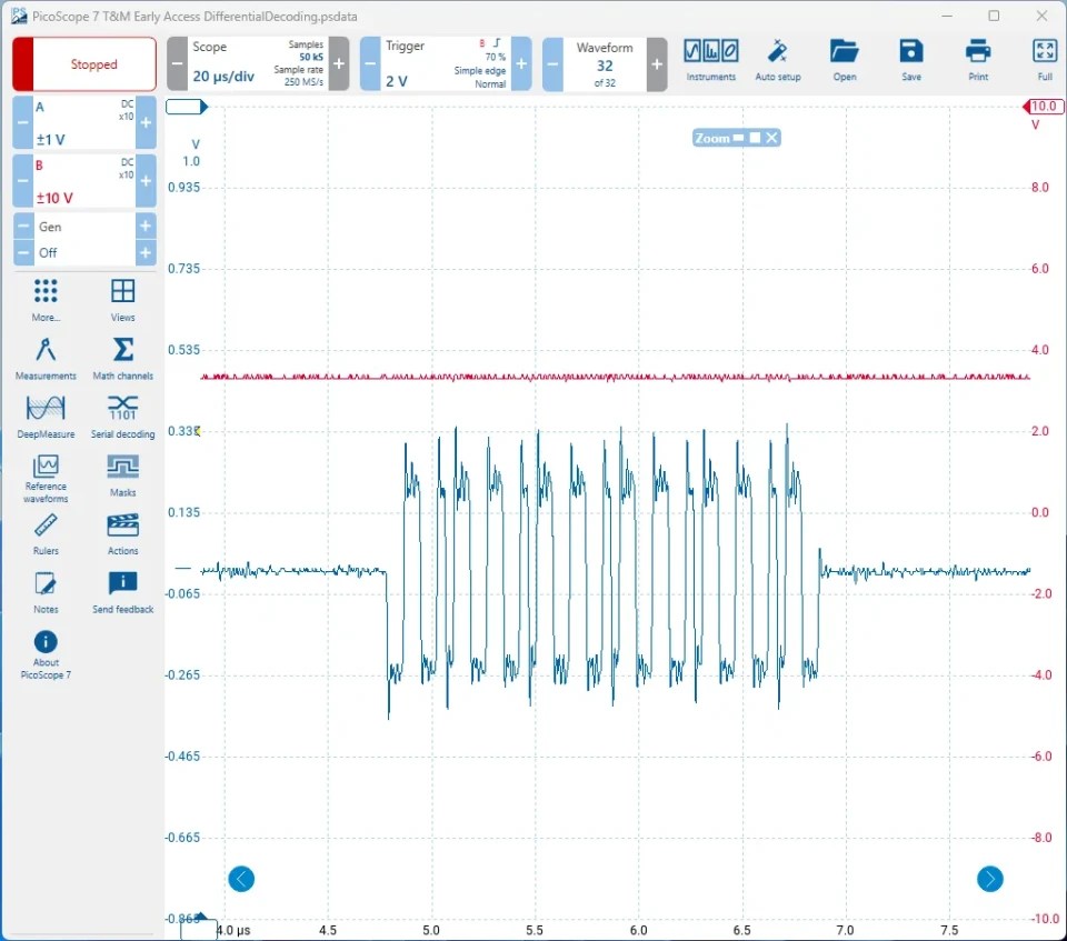 Differential Manchester Encoding (DME) serial protocol decoding