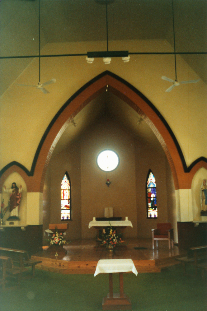 Altar area of Saint Francis Xavier Catholic Church, 6 Church Street