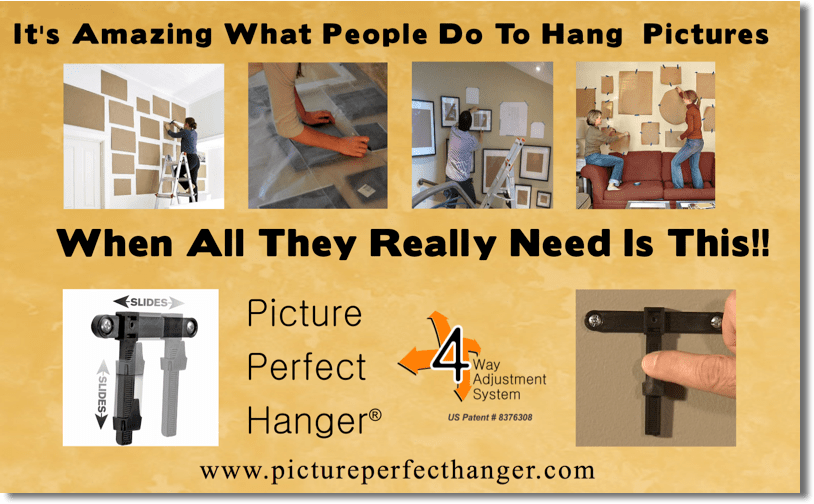 Videos of hanging level picture frames Adjustable Picture Perfect Hanger®