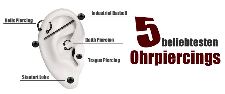 Die 5 beliebtesten Ohrpiercing Piercing Schmuck Tipps